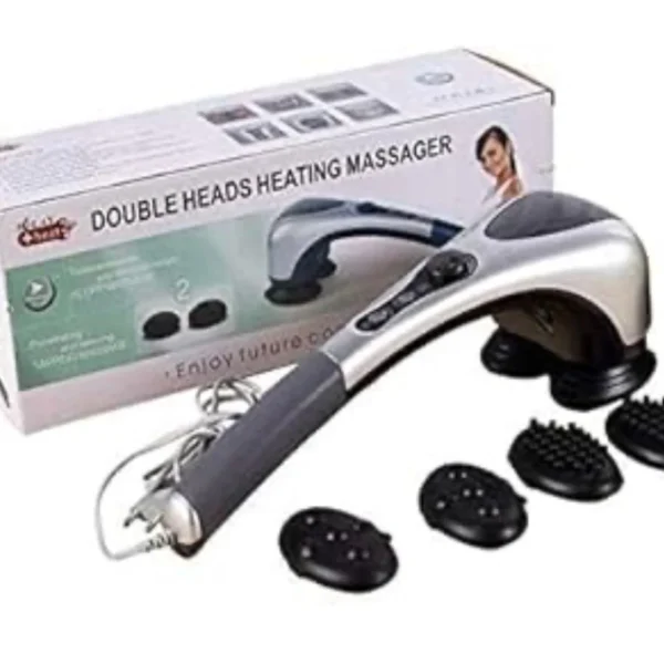 Dual Head Heated Massager with 6 Massage Heads – Pain Relief & Relaxation